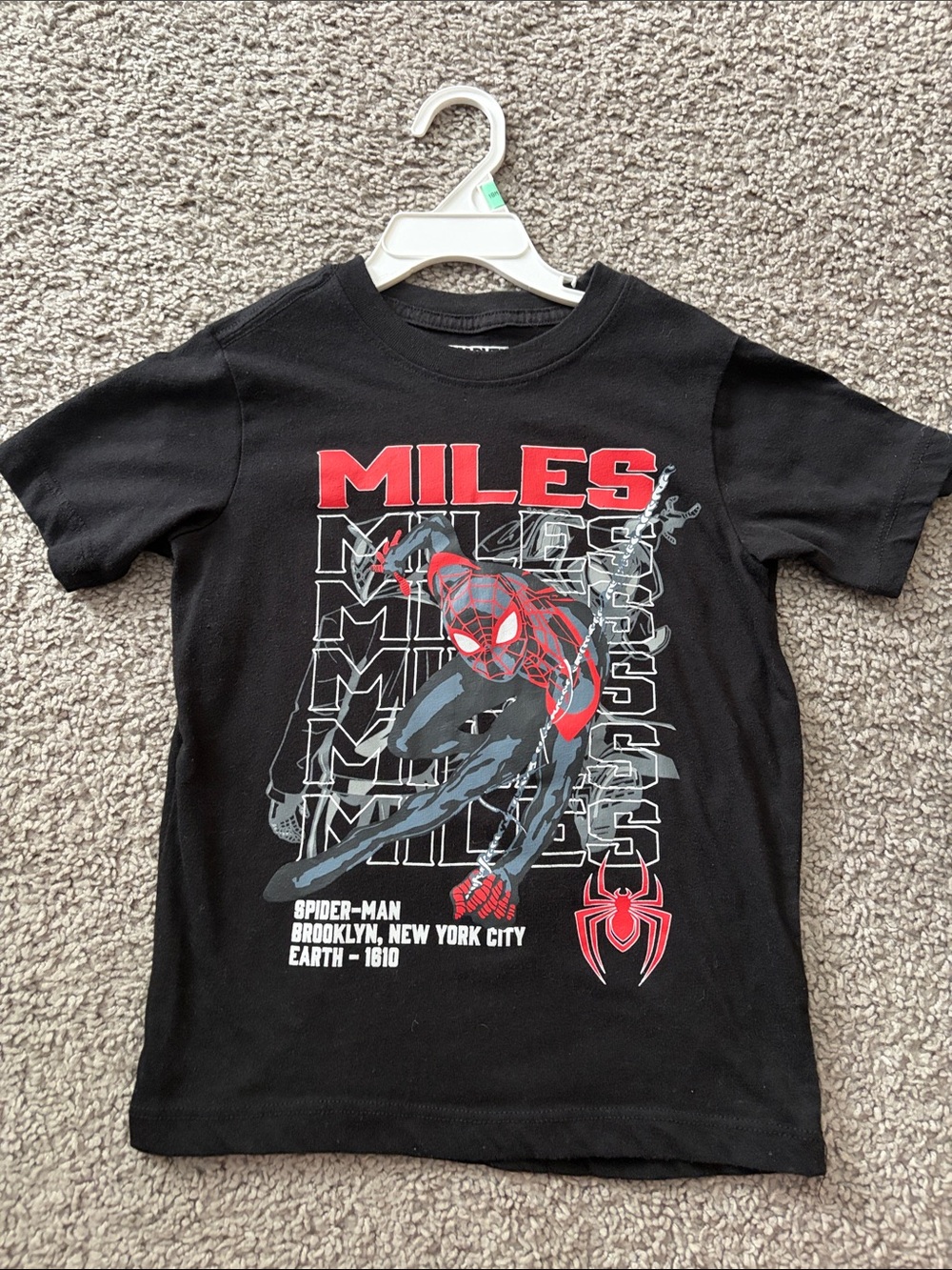 Marvel Kids Black & Red Miles Morales Spider-Man Graphic Tee